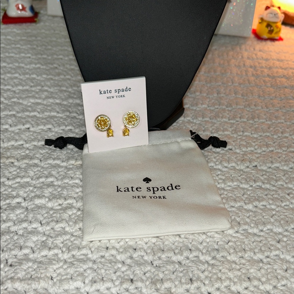 Kate Spade New York Yellow and Flower Earrings